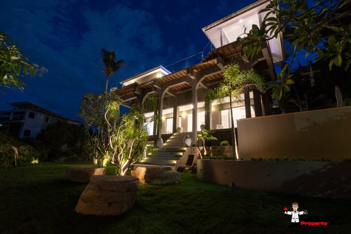 5 Bedroom Sea View Villa – Bophut, Koh Samui – For Sale